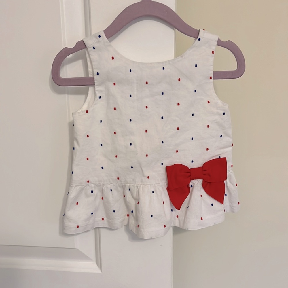 Janie and Jack Red, White, and Blue Peplum